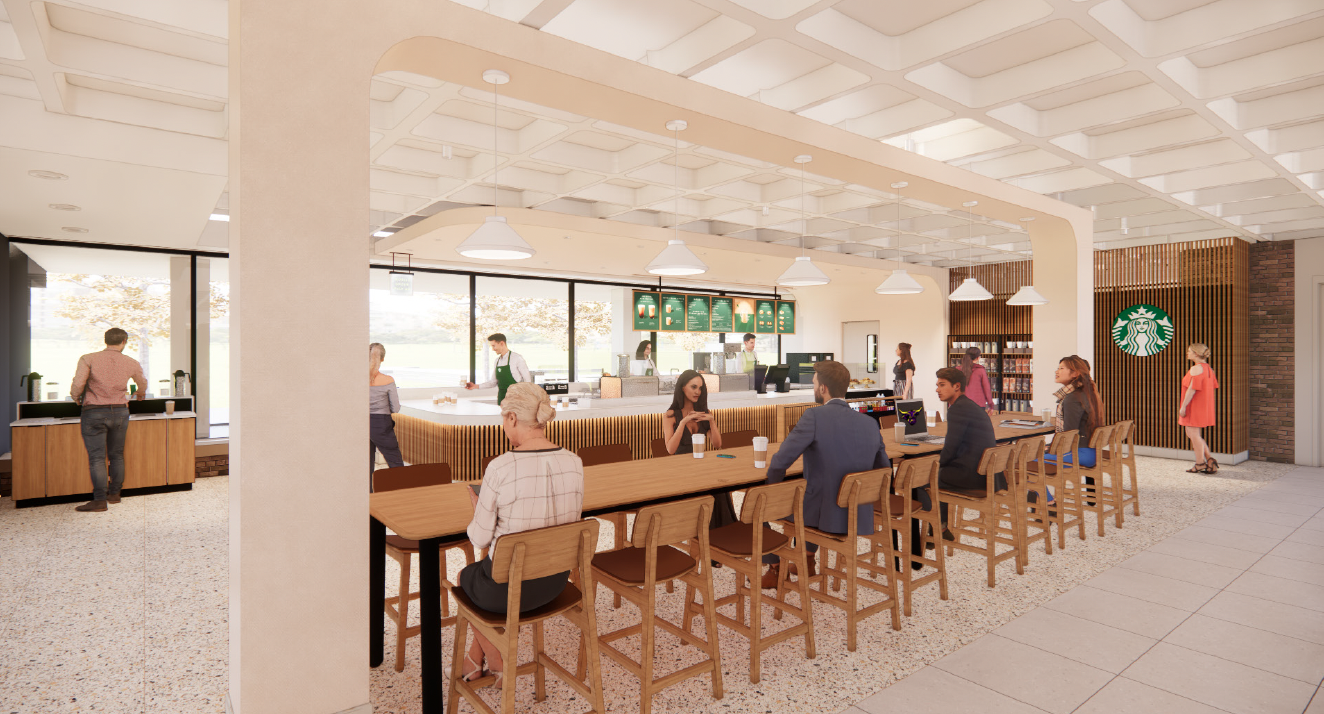 New View For The CSU: Designer’s Rendering of Starbucks Coming This Summer; New and Expanded Concepts Part of CSU MavAve