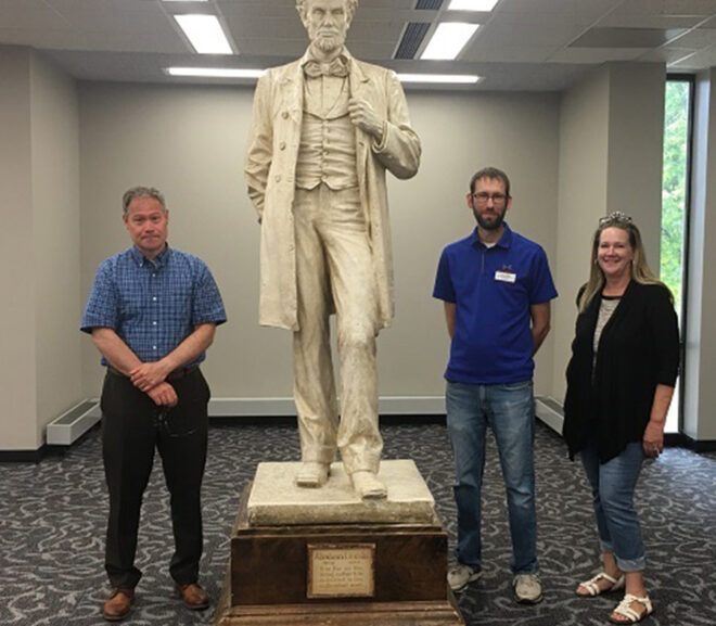 Minnesota State Mankato Creates New Exhibit Space for Lincoln Statue in Memorial Library