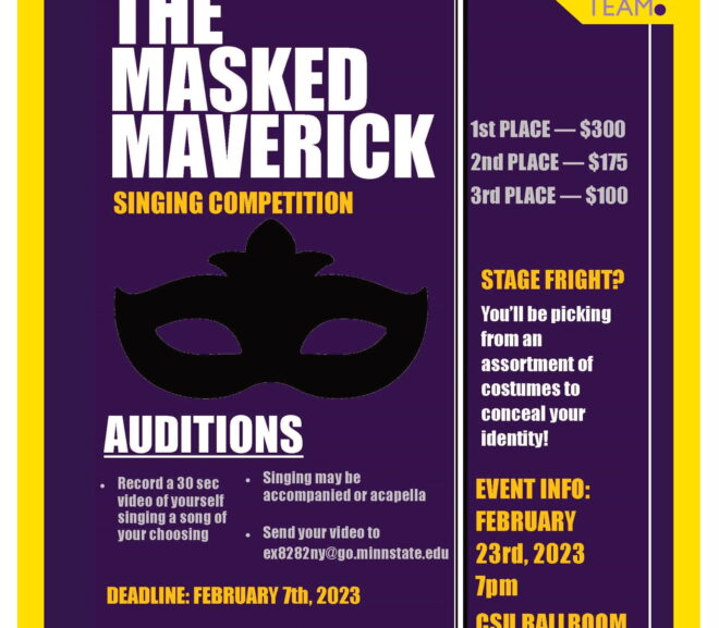 Masked Maverick Auditions Due Feb. 7