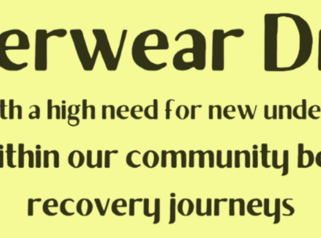 Underwear Drive for Recovery Journeys