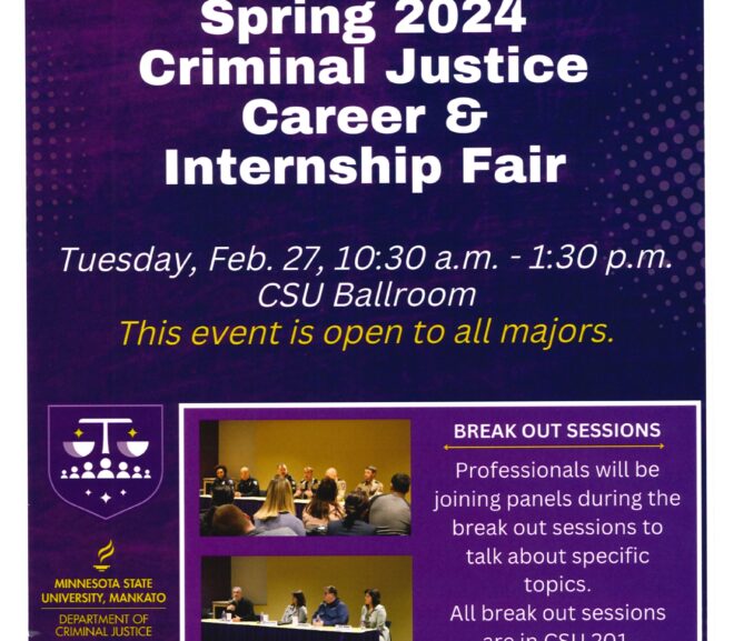 Learn About Being a Criminal Justice Professional – Career and Internship Fair