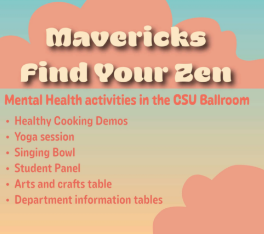Mavericks: Get Your Zen On with Mental Health Activities on March 12