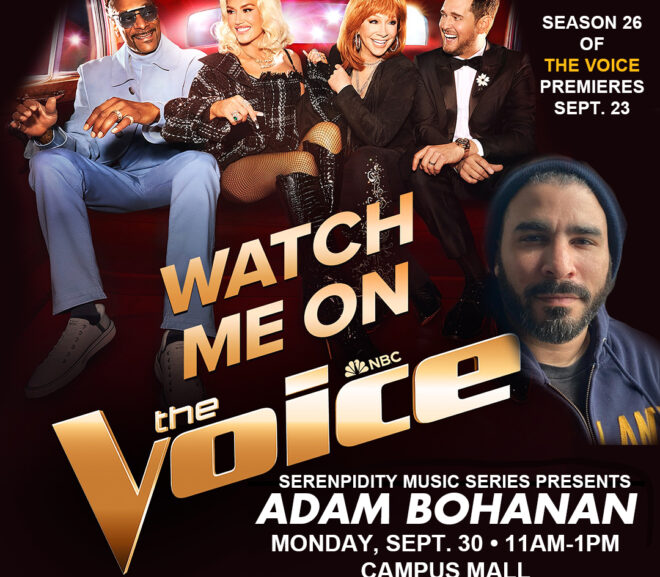 Homecoming Kickoff R&B Artist Adam Bohanan among Performers on Season 26 of THE VOICE