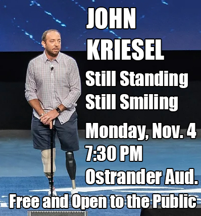 John Kriesel Brings Message of Resilency and Positively to Nov. 4 Motivational Speech at Minnesota State Mankato